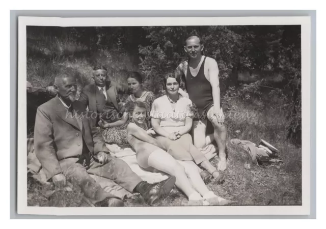 Tolles Foto von Familie in Zinnowitz 1935 - Reise - Altes Foto 1930er
