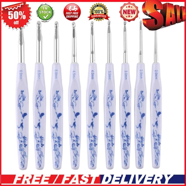 9pcs Hooks Needles Soft Handle 2-6mm DIY Craft for Arthritic Hands Knitting Tool