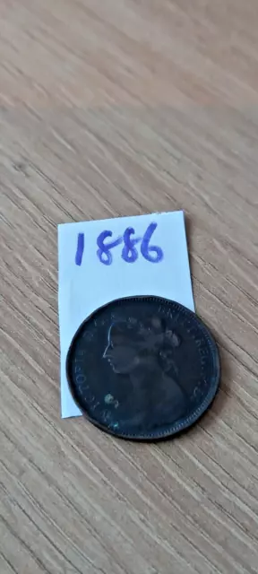 1886 Victoria Half penny coin nice coin
