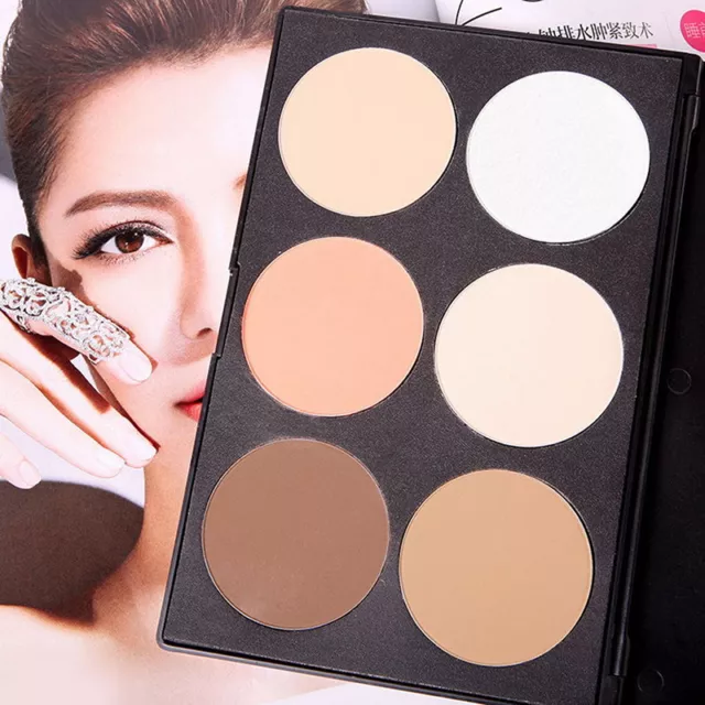 6 Color Makeup Face Contour Powder Concealer Bronzer & Highlighter-Palette