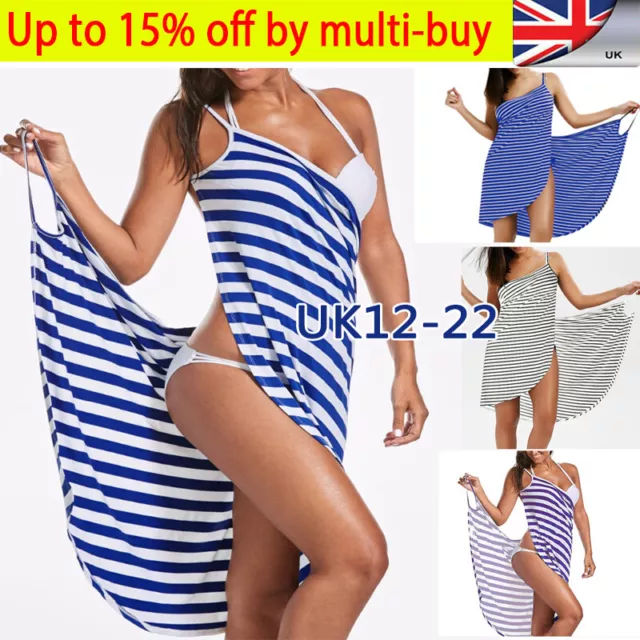 LADIES PRINT BIKINI Cover Up Beachwear Beach Girls Maxi Dress Long