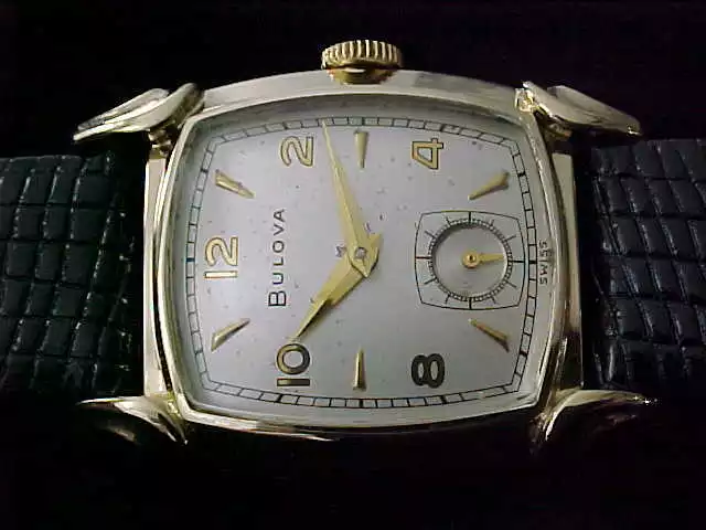 All Original Vintage Man's Bulova Watch 6X Signed Great Lugs Sharp Timepiece