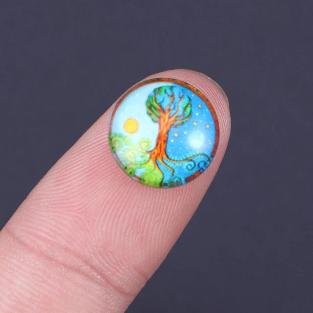 10PCS 12mm Glas Dome Anhänger Flatback Dome Cabochons 2