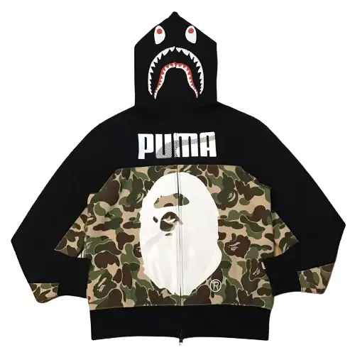 Bape x Puma Collaboration Shark Hoodie A Bathing Ape Limited Edition Size M