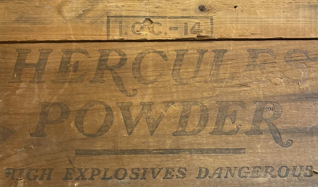 Hercules Powder Wood High Explosives 50lb Hercules Crate Box 18 1/2”X12”X9” 10