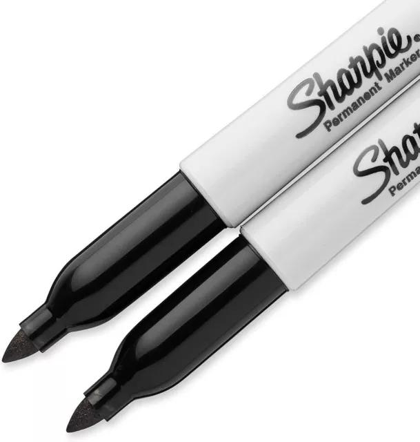 Sharpie Permanentmarker mit feiner Spitze, schwarz, 2 Stück 2