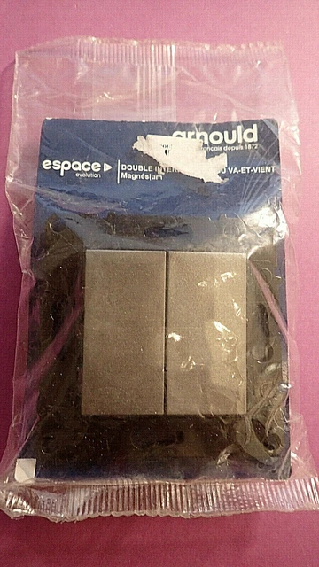 Arnould Espace EVOLUTION 51101 - Double Interrupteur Va et Vient MAGNESIUM