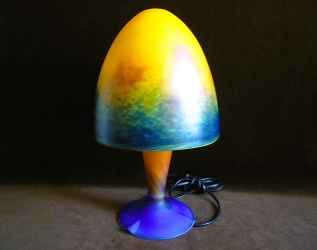 LAMPE CHAMPIGNON 36 cm PÂTE de VERRE - Patrick CREPIN 1970 EUR 120,00