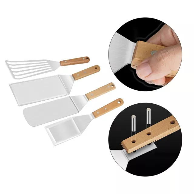 Coupe-pizza spatule barbecue en acier inoxydable pour faire frire les steaks et