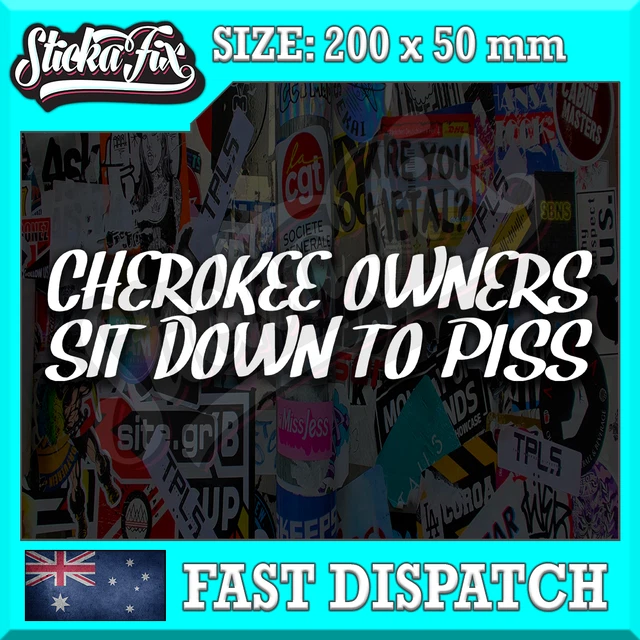 CHEROKEE 4X4 CAR vinyl STICKER funny DECAL 4WD Ute Drift Van Truck EUR