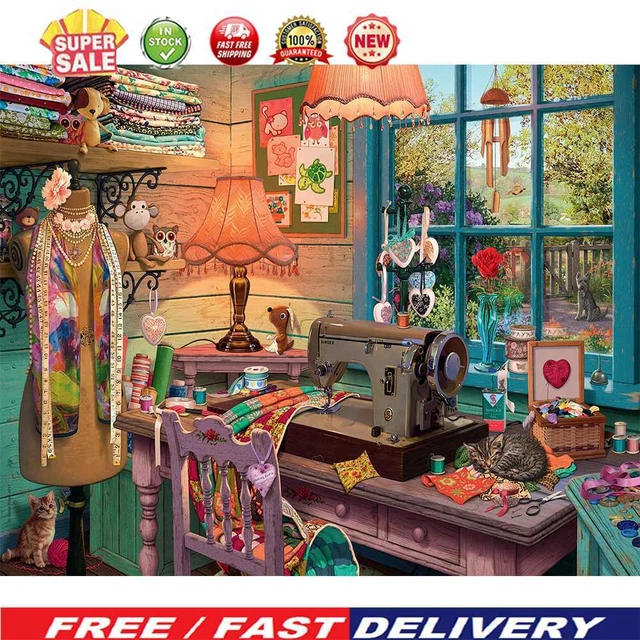 Arte Pintura al Óleo por Números Máquina de Coser Hecha a Mano Imagen Digital Decoración del Hogar