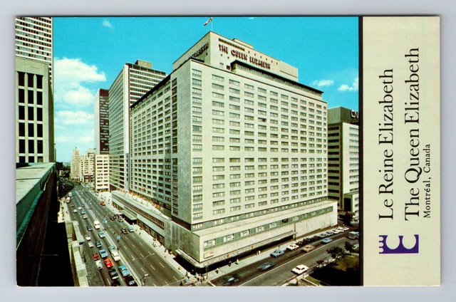 Montreal-Quebec, the Queen Elizabeth Hotel, Advertising, Vintage Postcard
