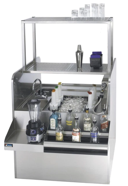Krowne Metal Royal Series 60"W Underbar Pass-thru IceBin/Cocktail Station