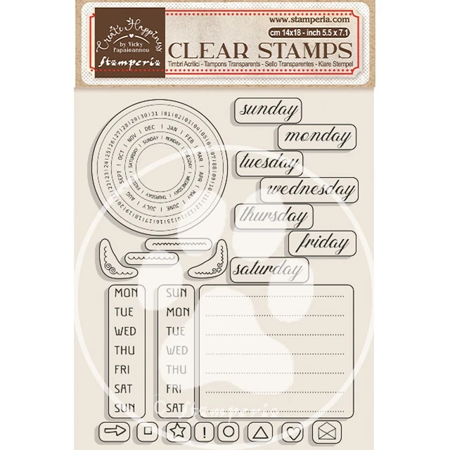 3er-Pack Create Happiness Christmas plus klare Briefmarken-Wochenplaner WTK179