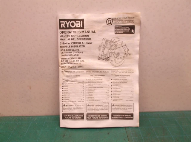 Ryobi circular saw csb125 deals
