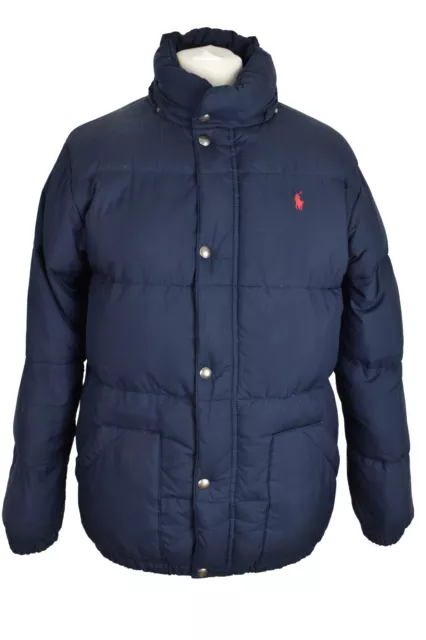 RALPH LAUREN Blue Padded Jacket size L Boys 14-16 Full Zip Outerwear Outdoors