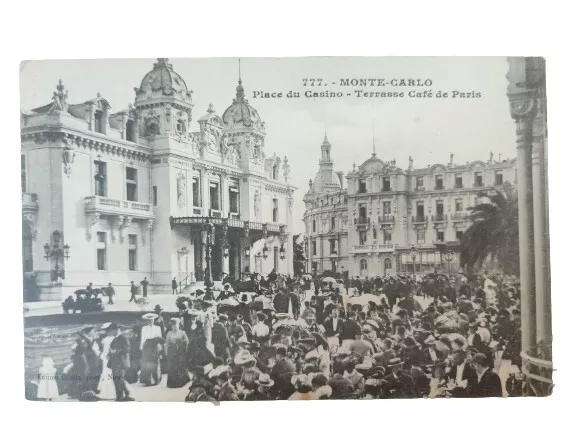 CPA 06 Alpes-Maritimes Monaco Monté-Carlo Place du Casino Terrasse Café de Paris