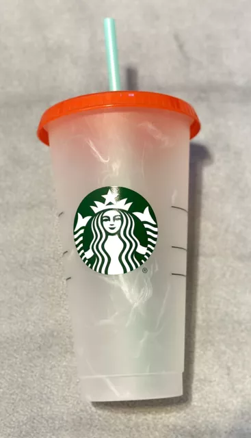 Starbucks Summer 2021 Color Changing Confetti Swirl Reusable Cold Cup