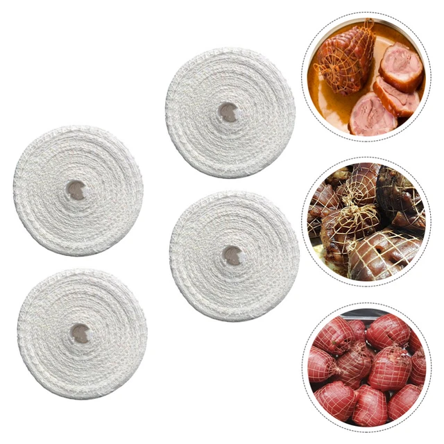 4 Rolls Ham Sock Butcher Wrapping Net Twine Sausage Netting Food Accessories