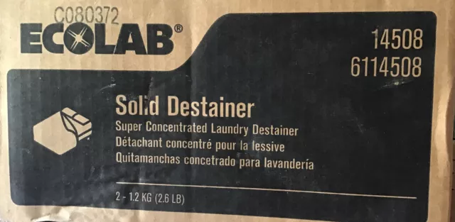Eco Lab 6114508 2.6 lb. Solid Laundry Destainer (Case of 2) 14508 Ecolab Bleach