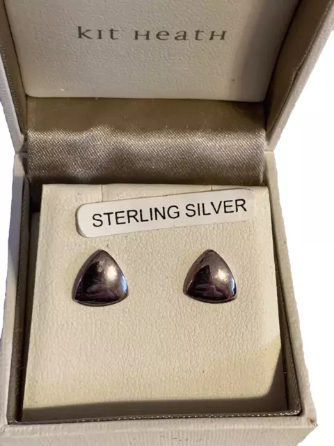 Kit Heide modernistisch stilvoll Sterlingsilber Ohrstecker Dreieck