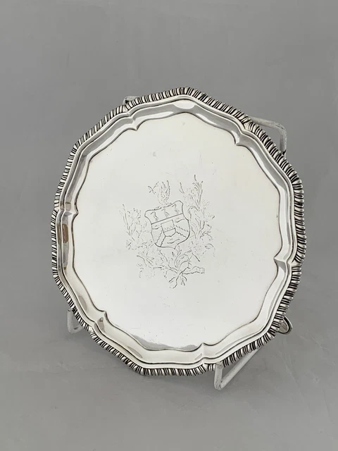 Sterling Silver Waiter Tray 1772 London CROUCH & HANNAN Antique Georgian Salver