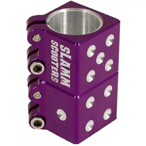 Slamm Dice Collar Clamp - Purple. Slamm Scooter Slamm Clamp Scooter Clamp