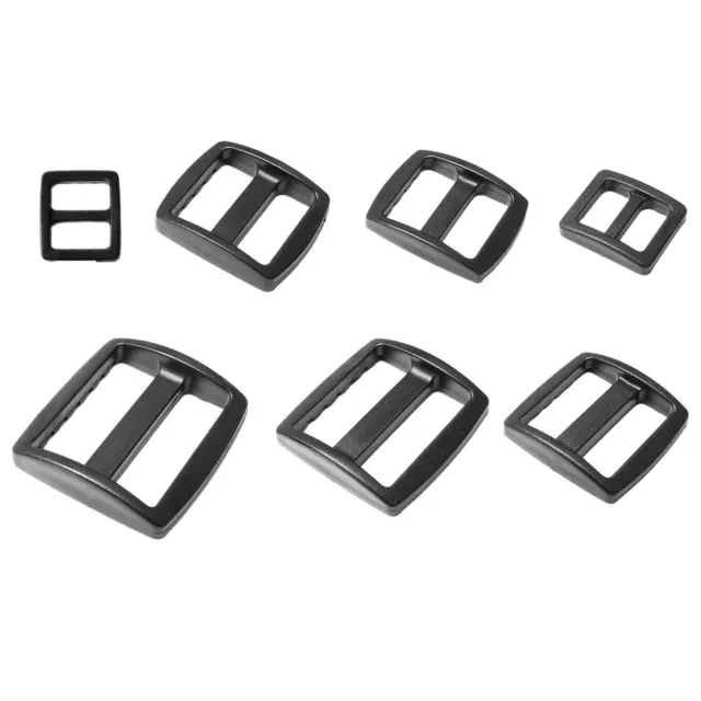 Easy Adjustment Tri Glide Buckles for Backpack Straps 10pcs Pack Black