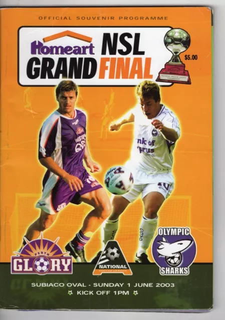 Soccer - Perth Glory Programme vs Olympic Sharks GRAND FINAL 2003