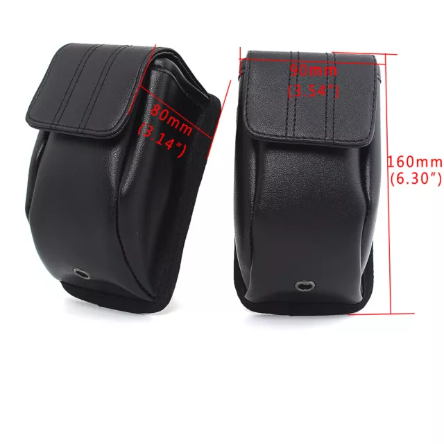 PU Leather Black Side Storage Bags Case Tool Bags For Honda Goldwing GL1800 1500 2