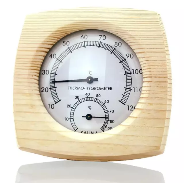 Termómetro de sauna de madera termohigrómetro accesorios de sauna 120 ° C para carcasa de sauna