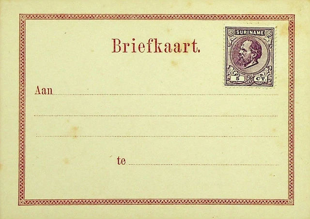 Suriname 1876 5c Auf Fein Ungebraucht Postal Karte