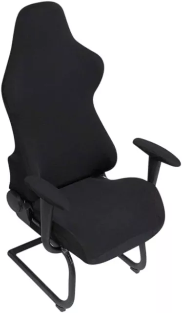BTSKY Black Stretchable Gaming Chair Covers Slipcovers - Ergonomic