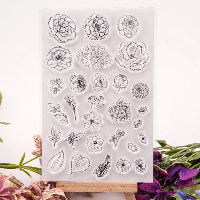 flower transparent clear silicone stamp for diy scrapbooking photo decorati D~LN