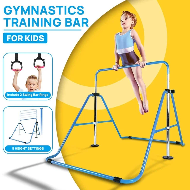 150LBS Gymnastics Kids Adjustable Training Bar Kid Junior Kip Bars Equipment Gym