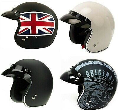 White Viper RS-05 Slim Fit Open Face Scooter Motorcycle Mod Retro Helmet 
