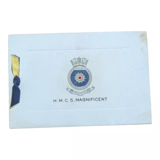 Royal Canadian Navy H.M.C.S Magnificent Christmas Card With Photo
