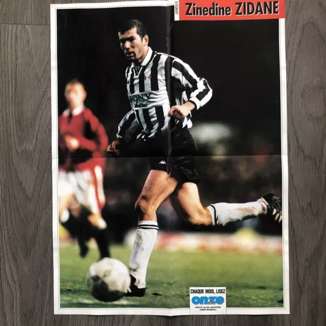 Poster Onze Mondial Zinedine Zidane France Juventus Turin Calcio Juve 1998