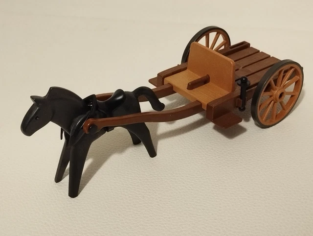 PLAYMOBIL VINTAGE MÉDIÉVAL Transport De Prisonniers Charrette Set 3674 - Foto 10