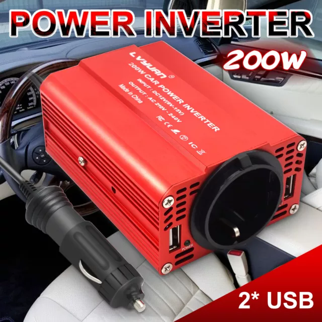 Wechselrichter Spannungswandler 300w Dc 12v To Ac 230v Adapter Auto Eu Car