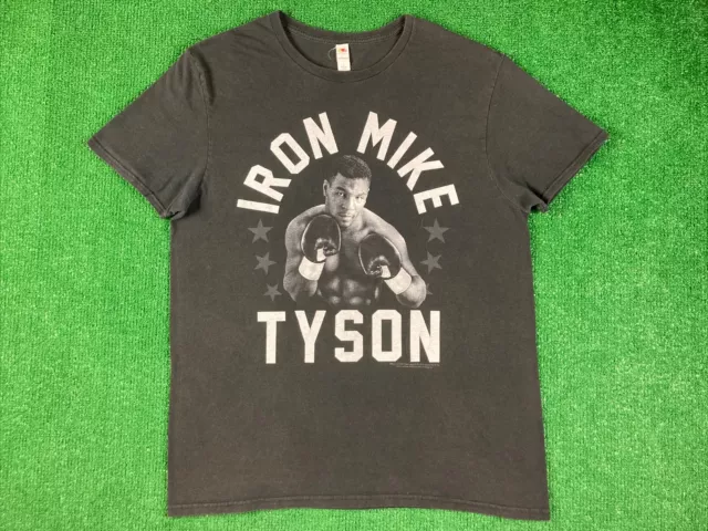 Iron Mike Tyson Boxing Hall Of Fame T-Shirt Tee Graphic Mens Sz L Black FOTL