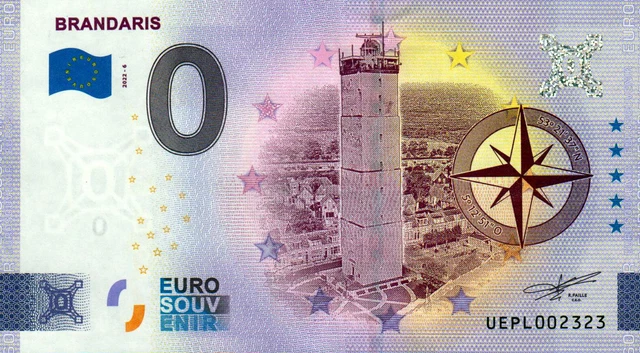NULL EURO SCHEIN - 0 Euro Schein - Frankreich - Brandaris 2022-6 EUR 4 ...