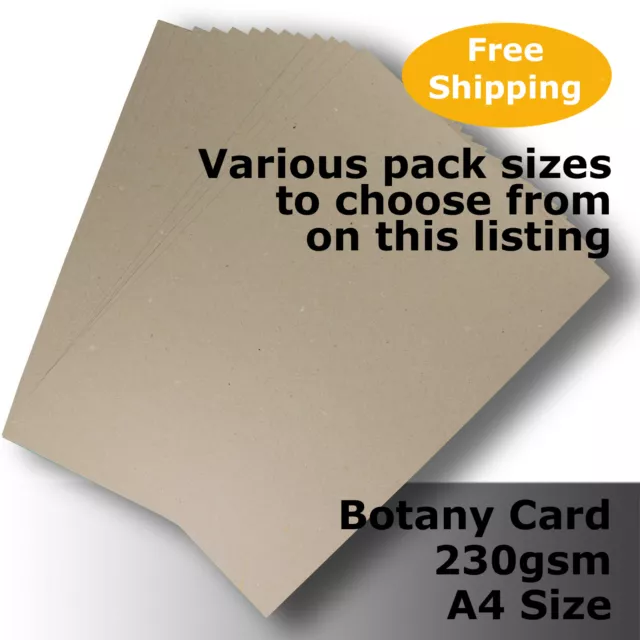 Botany A4 Size 230gsm EnviroBoard 100% ReCycled Brown Card #S5108
