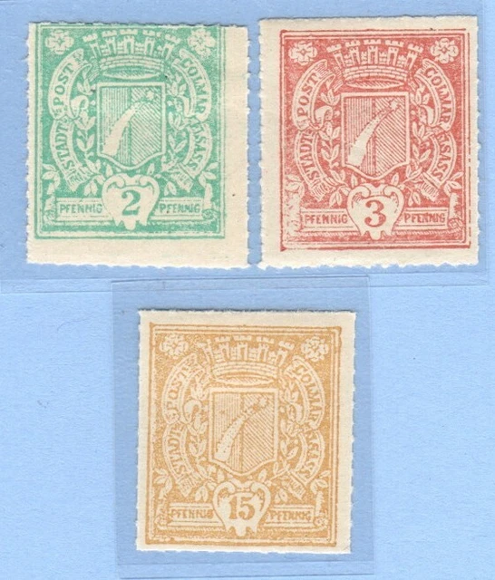 DEUTSCHLAND STADTPOST KOLMAR im ELSASS 2/4N * = GERMAN ALSACE - COLMAR CITY MAIL