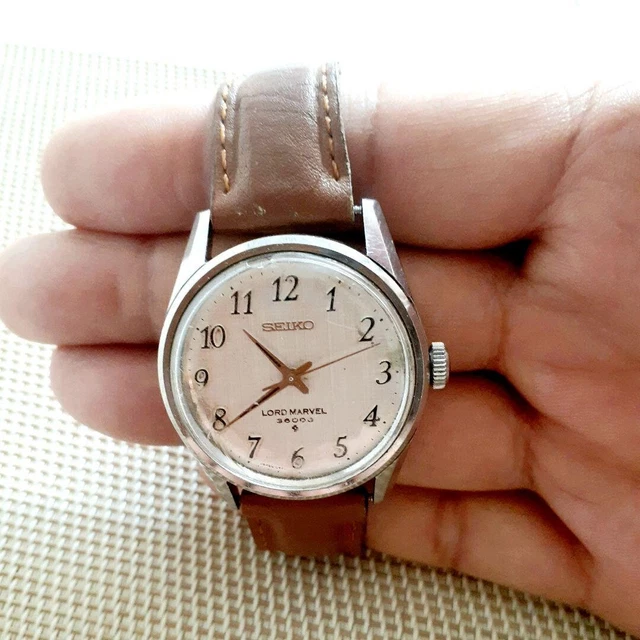 Vintage SEIKO Lord Marvel 36000 Quadrante Argento Avvolto a Mano 5740-8000 Uomo Giappone