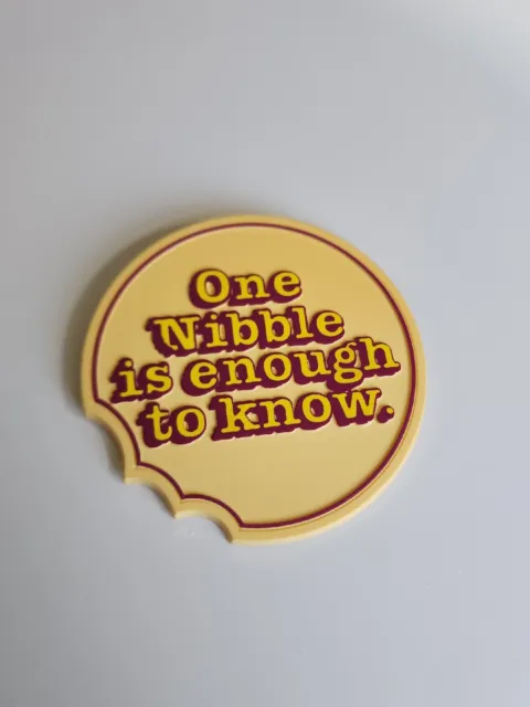 One Nibble is Enough to Know Wendy's Restaurant Plastic Button Pin