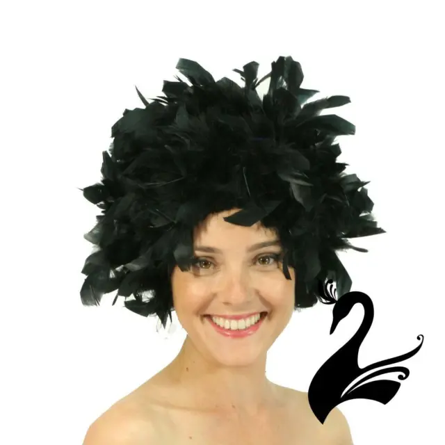 Wigs Feather Turkey Chandelle Wig - Black - Costume Party Cosplay Fancy Dress