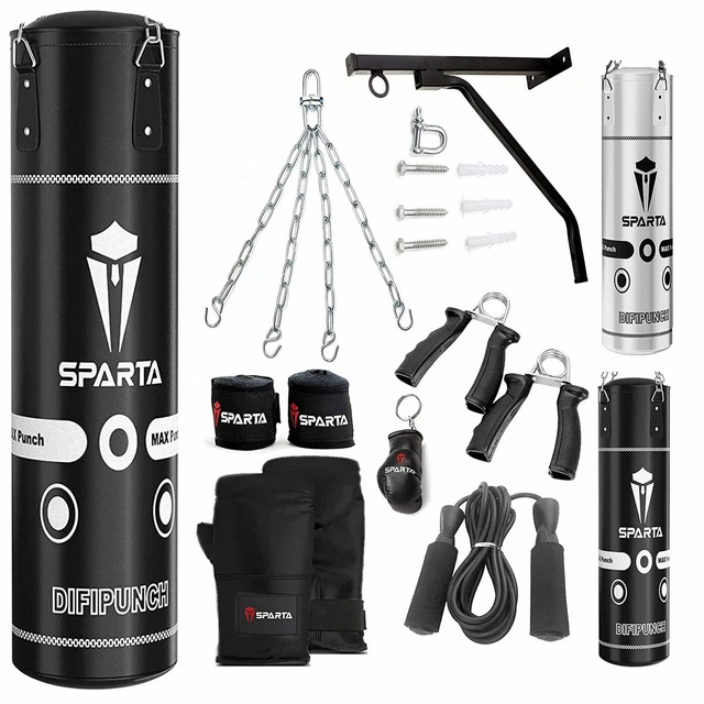 PUNCH BAG BOXING Set 2ft3ft 4ft 5ft Heavy Filled MMA Punching Kick Gym