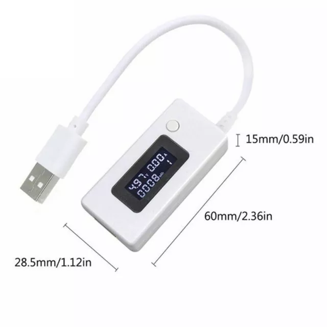 Mini LCD USB Voltage Current Detector Mobile Power Charger Digital Tester Meter 3