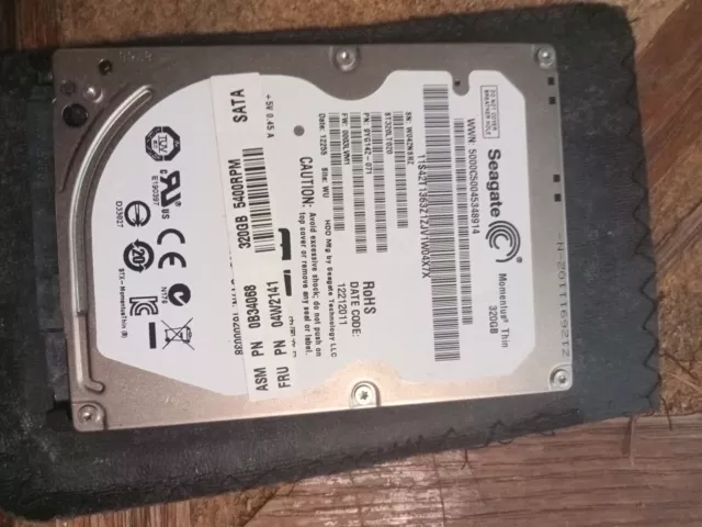 Seagate 320GB Laptop Hard Drive Momentus Thin ST320LT020 5400RPM 2.5" SATA